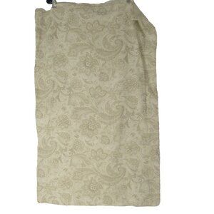 Restoration Hardware Pillow Sham Beige Tan Khaki Floral 100% Cotton Made Italy